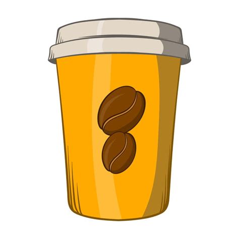 Take Away Coffee Cup Icon Cartoon Style, Coffee, Drink, Paper PNG and Vector with Transparent ...