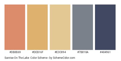 Sunrise On The Lake Color Scheme » Gold » SchemeColor.com