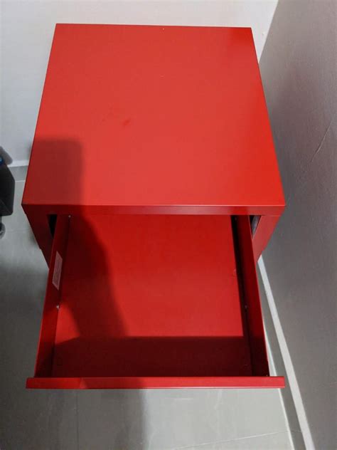 IKEA side table-red, Furniture & Home Living, Furniture, Tables & Sets on Carousell