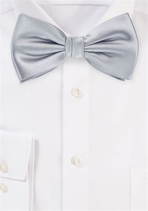 Elegant Formal Silver Bow Tie | Cheap-Neckties.com