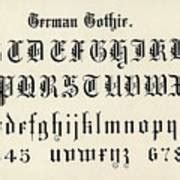 German gothic fonts from Draughtsman's Alphabets by Hermann Esser Fleece Blanket by Shop Ability ...