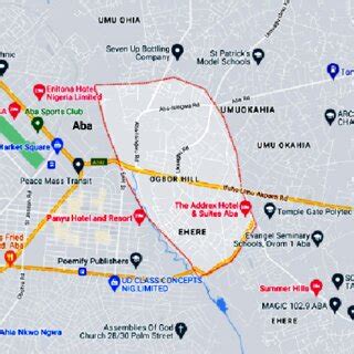 Map of Aba, Abia State [22]. | Download Scientific Diagram