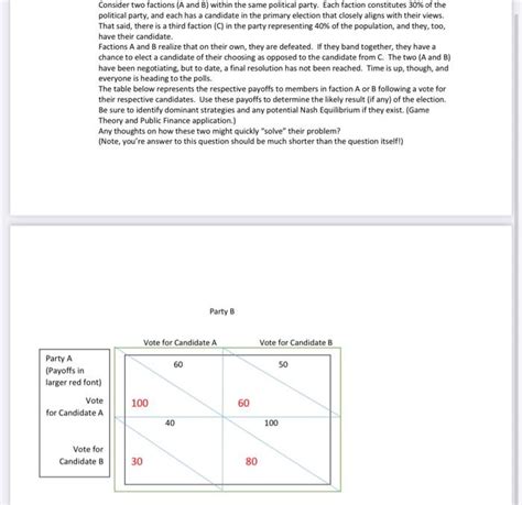 Solved Consider two factions ( A and B ) within the same | Chegg.com