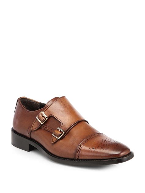 To Boot Mason Leather Double Monk Strap Dress Shoes in Brown for Men | Lyst