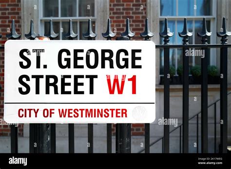 Street sign for St George Street, London W1, England Stock Photo - Alamy