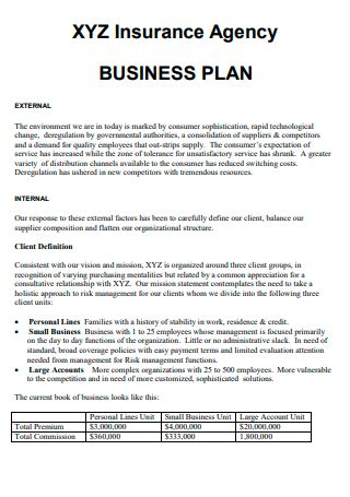 6+ SAMPLE Insurance Agency Business Plan in PDF