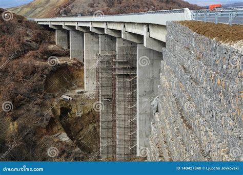 Big Concrete Overpass. Bridge Under Construction Stock Photo - Image of highway, freeway: 140427840