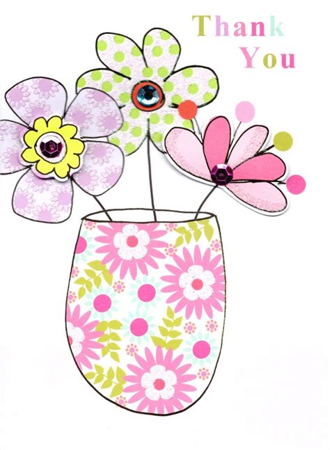 Pretty Flowers Thank You Greeting Card | Cards | Love Kates