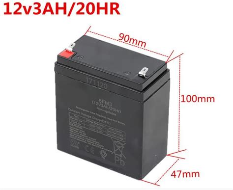 Free shipping 12V 3Ah vrla lead acid rechargeable battery 6FM3 battery ...