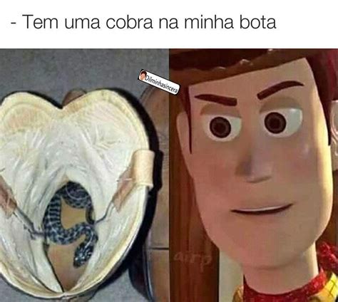 Tem uma cobra na minha bota. - Memes