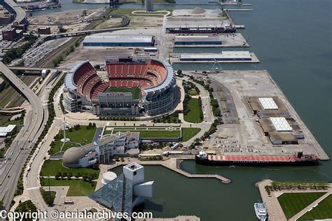 aerial Cleveland Browns Stadium Rock and Roll Hall of Fame Ohio | Aerial Archives | Aerial and ...