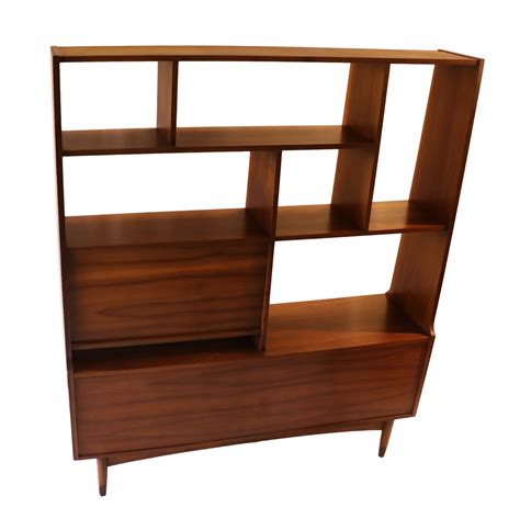 Mid Century Modern Room Divider Bookcase hutch - Mary Kay's Furniture