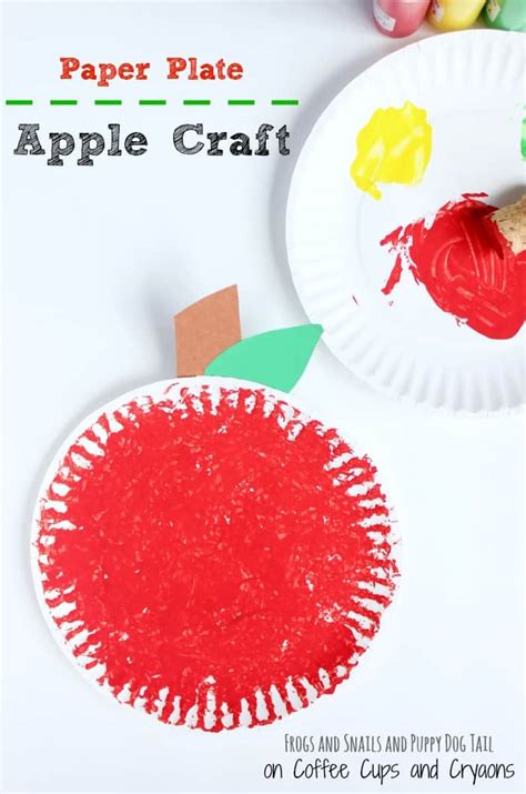 Paper Plate Apple Craft - Coffee Cups and Crayons