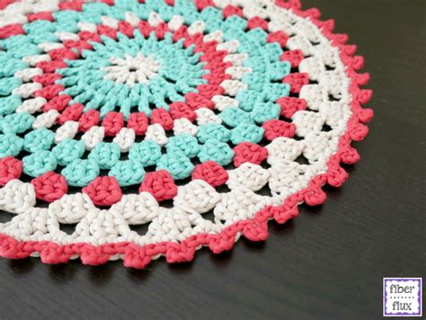 Free Crochet pattern...Coastal Placemat! - fiberfluxblog.com | Crochet placemat patterns ...