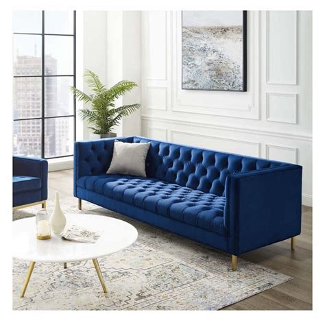 Perfect Blue Sofa | Blue sofa living, Blue sofas living room, Velvet sofa living room