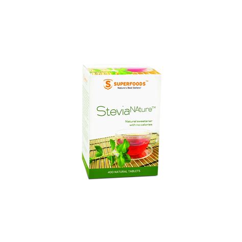 Superfoods Stevia Natural Sugar Substitute 50mg 400tbs - Vitamins from Pharmeden UK