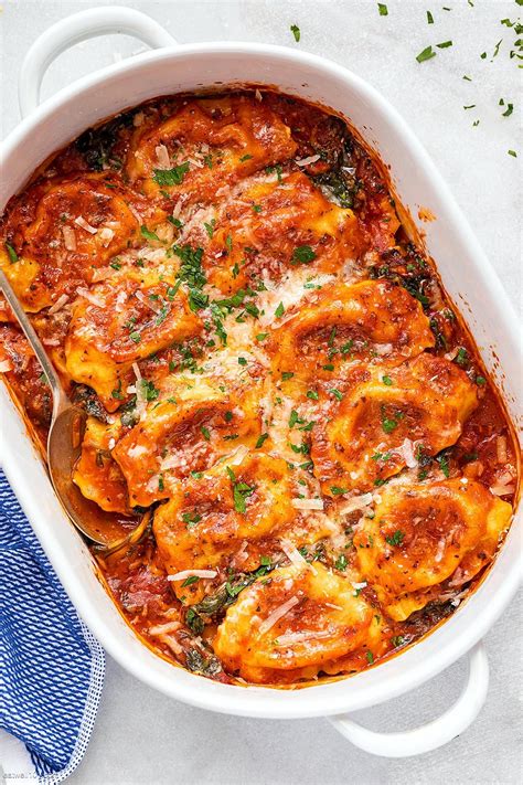 Easy Tomato Spinach Ravioli Bake | Spinach ravioli, Ravioli bake, Cheap ...