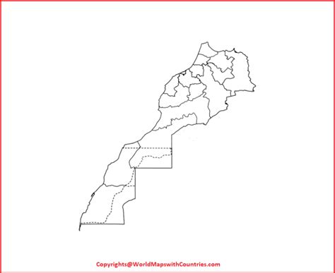 Free Printable Labeled and Blank Map of Morocco [PDF]