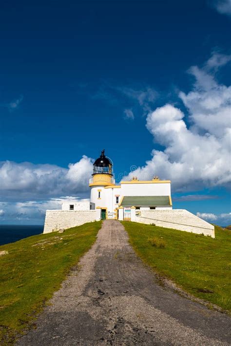 Stoer Head Lighthouse at the Atlantic Coast Near Lochinver in Scotland ...