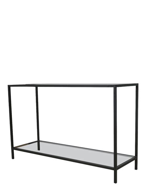 Milan Console Table Glass / Black – Home Gallery