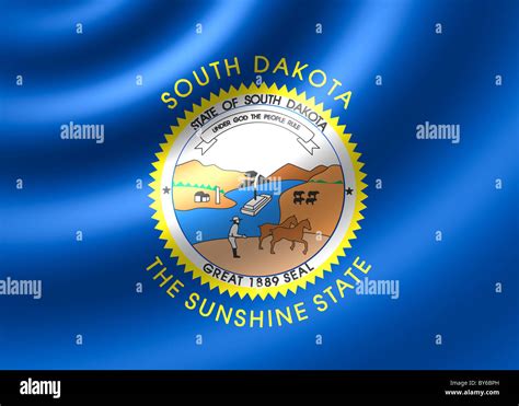 South Dakota flag Stock Photo - Alamy