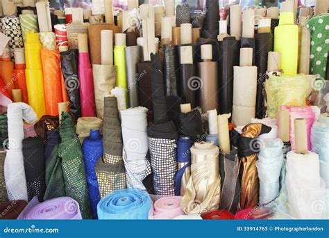 Various Fabric Bolts in Store Stock Image - Image of retail, sewing ...