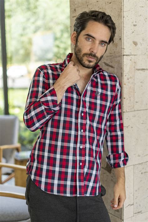 Camisa de cuadros rojo y marino | FOR2709 – Fortrop