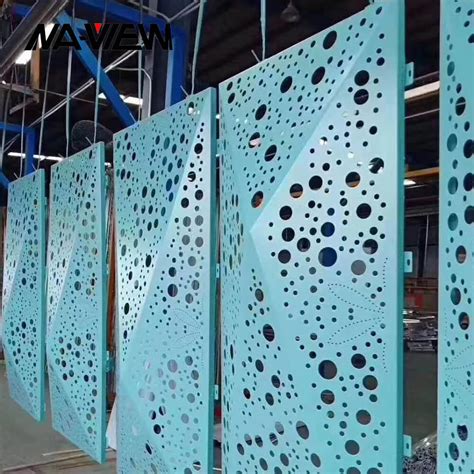 ISO SGS Perforated Aluminum Panels Decorative Metal Screens