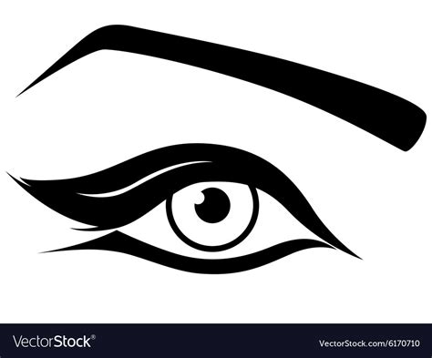 Eye silhouette close-up Royalty Free Vector Image