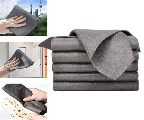 5-Piece Thickened Microfiber Cleaning Cloth Set - Reusable, Lint-Free Rags for TV, Cars, Windows ...