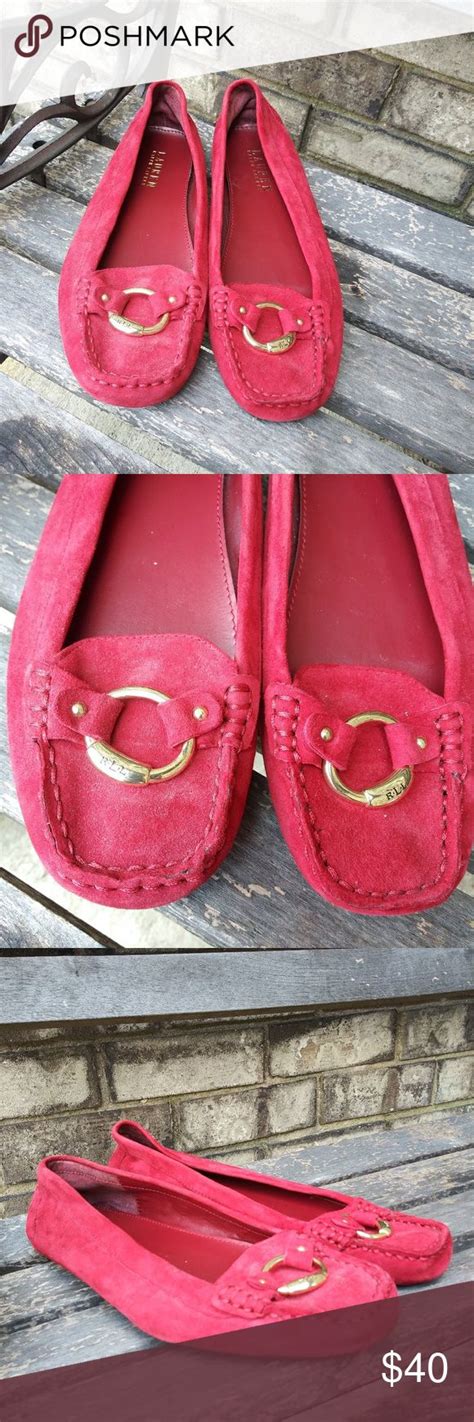 lauren ralph lauren red loafer flats size 8.5 | Red loafers, Loafer ...