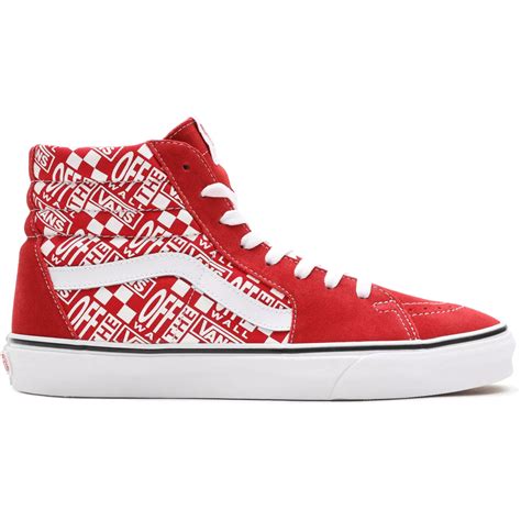 Vans Unisex Sk8 Hi "Off the Wall" Shoes - Red / White — Just For Sports