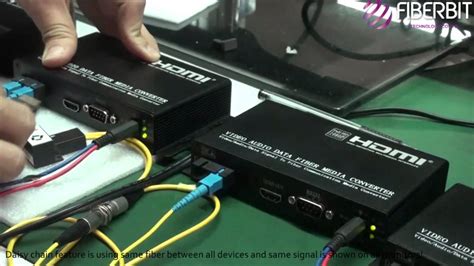 Daisy Chain Feature for HDMI over fiber extender demonstration - YouTube