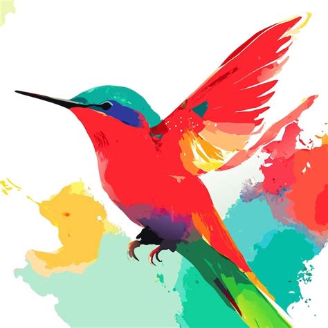 Premium Vector | Hummingbird watercolor art illustration