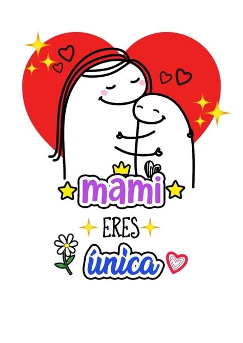 a couple hugging each other in front of a heart with the words mama ers unica