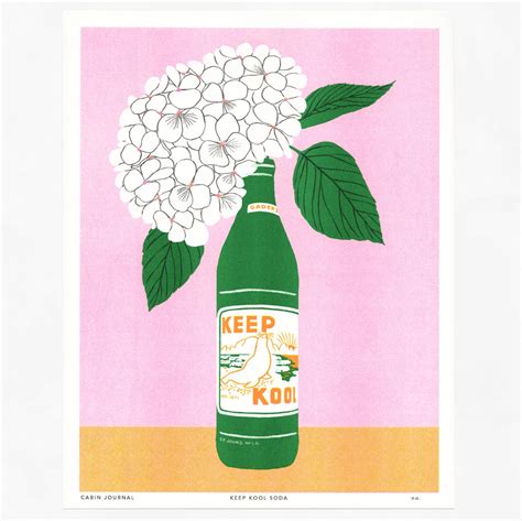 Keep Kool Risograph Art Print | Etsy | Beer art print, Hydrangeas art ...