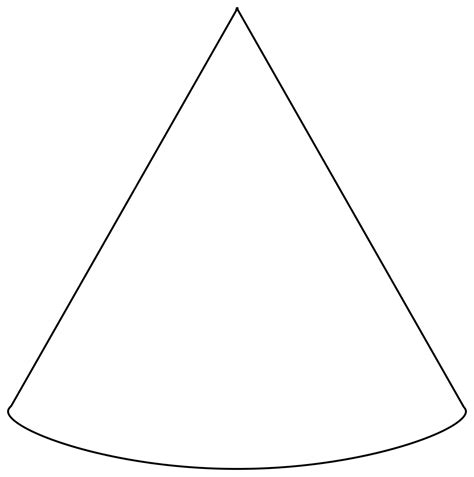 Premium Vector | Conical shape doodle outline for colouring