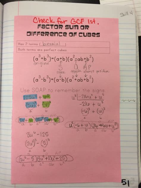 Factoring Sum or Difference of Cubes - Coach | Mrs. | and Little