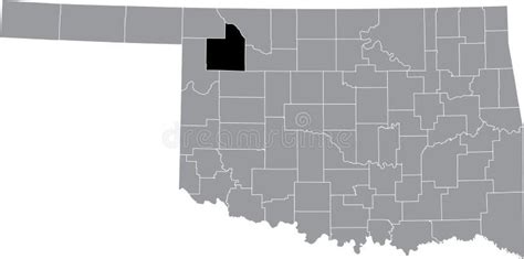 Location Map of the Woodward County of Oklahoma, USA Stock Vector - Illustration of eastern ...