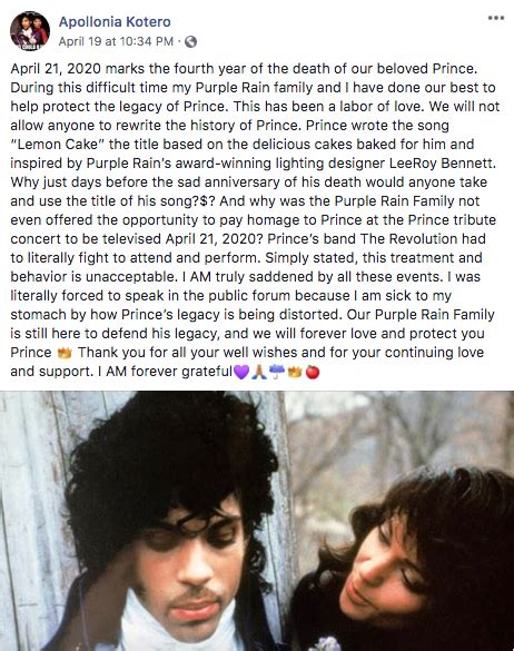 Apollonia Slams Sheila E. Over Prince Tribute: ‘You are Desperate to be Relevant' #ICYMI - That ...