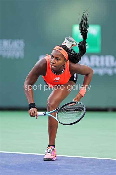 Coco Gauff USA serves Indian Wells California 2023 Images | Tennis Posters