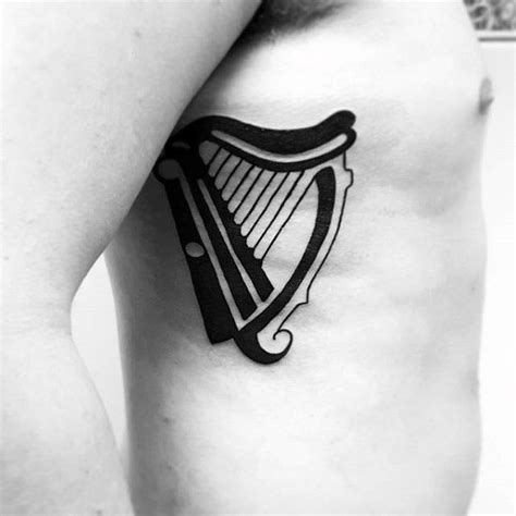 60 Harp Tattoo Designs For Men - Musical Instrument Ink Ideas | Tattoo designs men, Tattoos ...