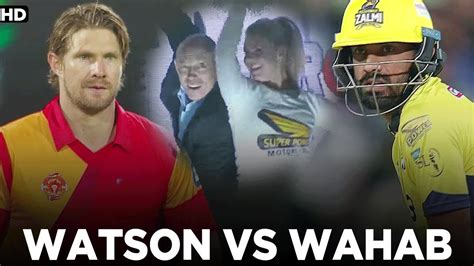 Shane Watson vs Wahab Riaz | Crazy Batting By Wahab | HBLPSL | MB2L ...