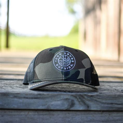 Low Profile Logo Trucker Hat - Camo — 1000 Hours Outside