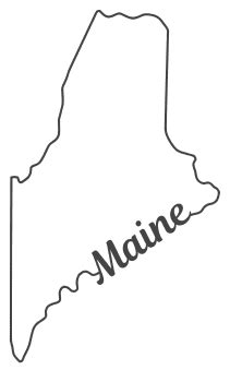 Maine – Map Outline, Printable State, Shape, Stencil, Pattern – DIY ...