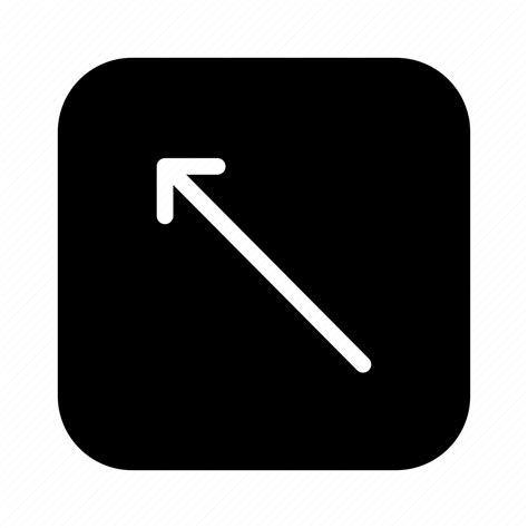 Arrow, diagonal, direction, left, move, thin, up icon - Download on Iconfinder