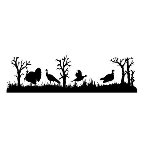 Wildlife Scene Silhouette SVG