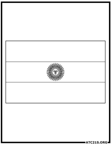 Argentina Flag Coloring Page | ATC21S