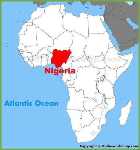 Map of Africa showing Nigeria | Download Scientific Diagram