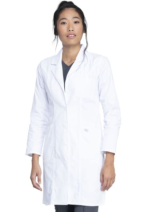 Hospital Uniforms Doctors Working Wear White Lab Coat Pharmacy Technician Long Sleeve Button Lab ...